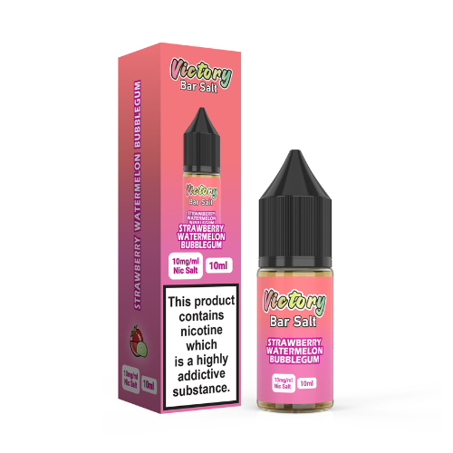 Strawberry Watermelon Bubble-Gum 10ml Nic Salt E-Liquid By Victory Bar Salt